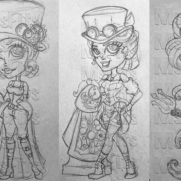 Steampunk Princesses MYSTERY BAG PANEL ADD ON